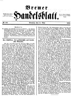 Bremer Handelsblatt Samstag 15. Mai 1858