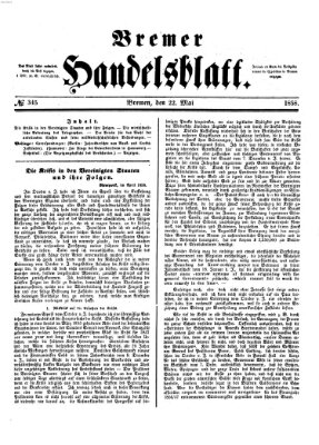 Bremer Handelsblatt Samstag 22. Mai 1858