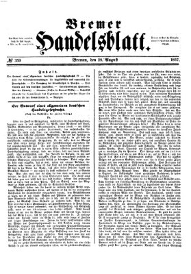 Bremer Handelsblatt Samstag 28. August 1858