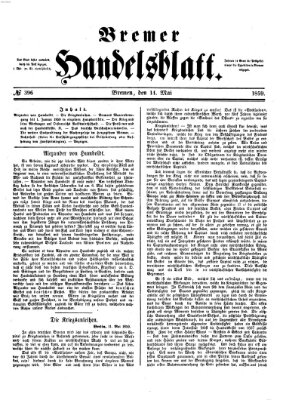 Bremer Handelsblatt Samstag 14. Mai 1859