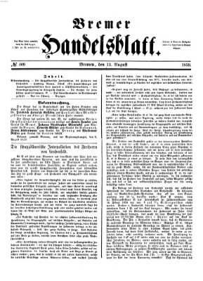 Bremer Handelsblatt Samstag 13. August 1859