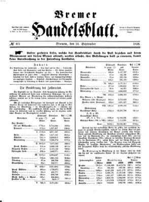 Bremer Handelsblatt Samstag 24. September 1859