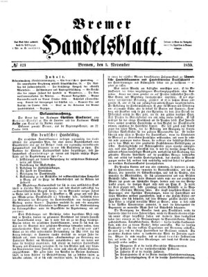 Bremer Handelsblatt Samstag 5. November 1859