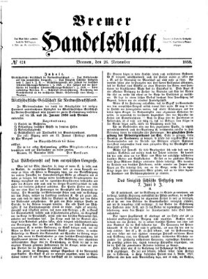 Bremer Handelsblatt Samstag 26. November 1859