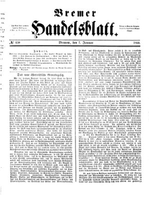 Bremer Handelsblatt Samstag 7. Januar 1860