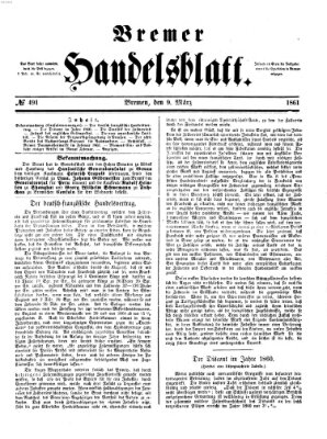 Bremer Handelsblatt Samstag 9. März 1861