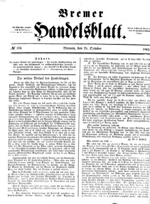 Bremer Handelsblatt Samstag 25. Oktober 1862