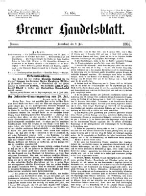 Bremer Handelsblatt Samstag 9. Juli 1864