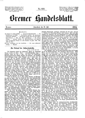 Bremer Handelsblatt Samstag 30. Juli 1864