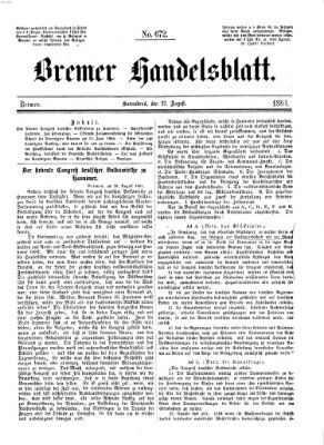 Bremer Handelsblatt Samstag 27. August 1864