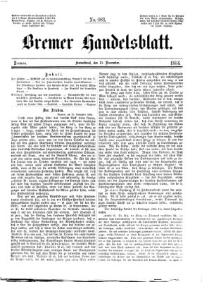 Bremer Handelsblatt Samstag 12. November 1864