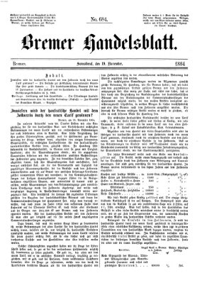 Bremer Handelsblatt Samstag 19. November 1864