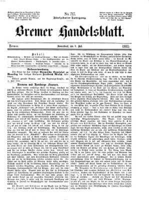 Bremer Handelsblatt Samstag 8. Juli 1865