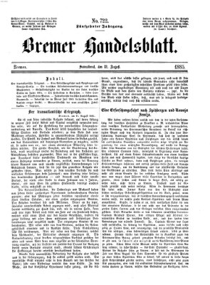 Bremer Handelsblatt Samstag 12. August 1865