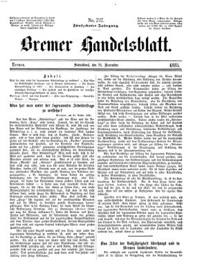 Bremer Handelsblatt Samstag 25. November 1865