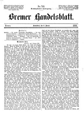 Bremer Handelsblatt Samstag 6. Januar 1866