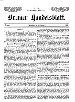 Bremer Handelsblatt Samstag 27. Januar 1866