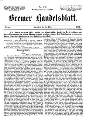 Bremer Handelsblatt Samstag 24. März 1866