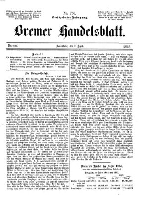 Bremer Handelsblatt Samstag 7. April 1866