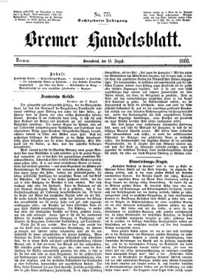 Bremer Handelsblatt Samstag 18. August 1866