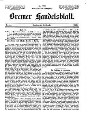 Bremer Handelsblatt Samstag 15. Dezember 1866