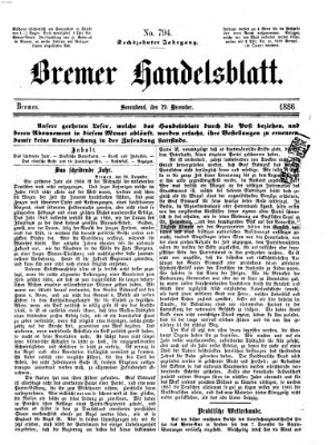 Bremer Handelsblatt Samstag 29. Dezember 1866