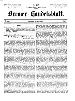 Bremer Handelsblatt Samstag 19. Januar 1867