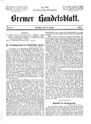 Bremer Handelsblatt Samstag 23. Februar 1867