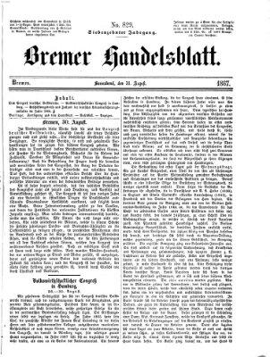 Bremer Handelsblatt Samstag 31. August 1867