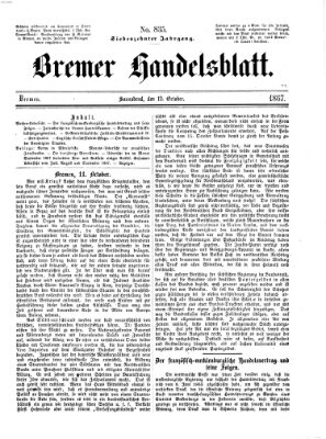 Bremer Handelsblatt Samstag 12. Oktober 1867