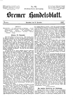 Bremer Handelsblatt Samstag 23. November 1867