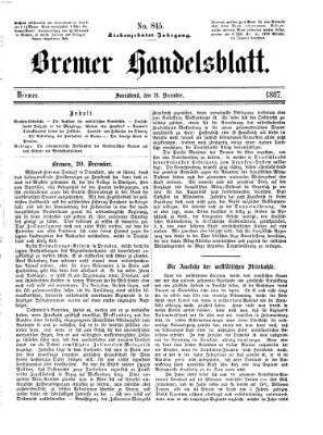 Bremer Handelsblatt Samstag 21. Dezember 1867