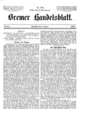 Bremer Handelsblatt Samstag 11. Januar 1868