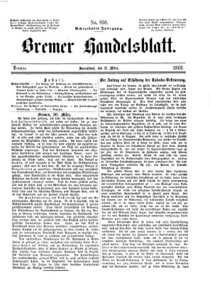 Bremer Handelsblatt Samstag 21. März 1868