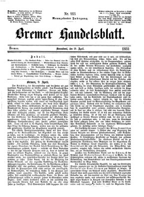 Bremer Handelsblatt Samstag 10. April 1869