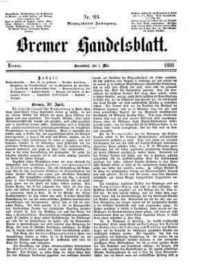 Bremer Handelsblatt Samstag 1. Mai 1869