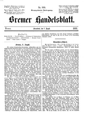 Bremer Handelsblatt Samstag 7. August 1869