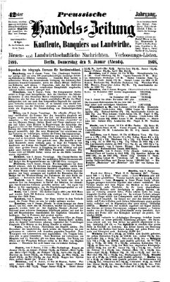 Preußische Handelszeitung Donnerstag 9. Januar 1868