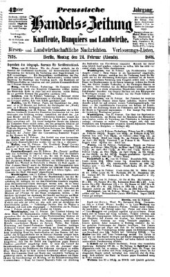 Preußische Handelszeitung Montag 24. Februar 1868