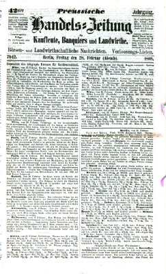 Preußische Handelszeitung Freitag 28. Februar 1868