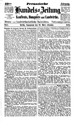 Preußische Handelszeitung Samstag 21. März 1868