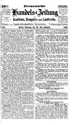 Preußische Handelszeitung Dienstag 26. Mai 1868