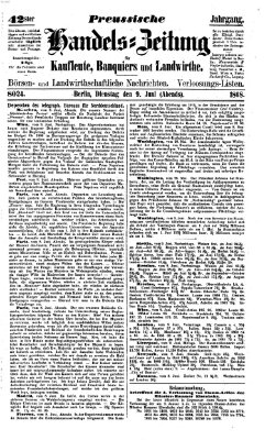 Preußische Handelszeitung Dienstag 9. Juni 1868