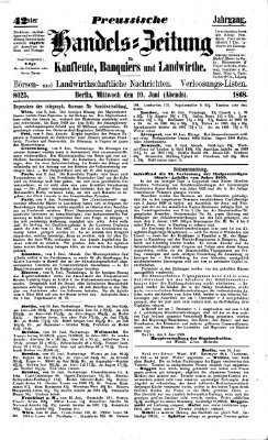 Preußische Handelszeitung Mittwoch 10. Juni 1868