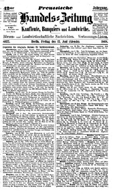 Preußische Handelszeitung Freitag 12. Juni 1868