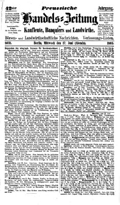 Preußische Handelszeitung Mittwoch 17. Juni 1868