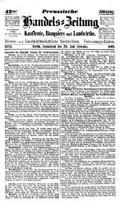 Preußische Handelszeitung Samstag 20. Juni 1868