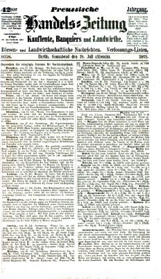 Preußische Handelszeitung Samstag 18. Juli 1868