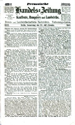 Preußische Handelszeitung Donnerstag 23. Juli 1868