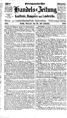 Preußische Handelszeitung Mittwoch 29. Juli 1868